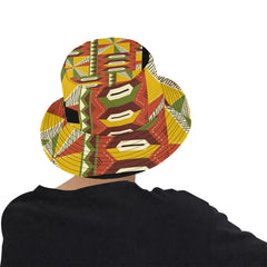 AfroCentrc Pattern  Black culture Black History Harlem Renaissance Unisex Summer Bucket Hat ( Harlem Print Magic)