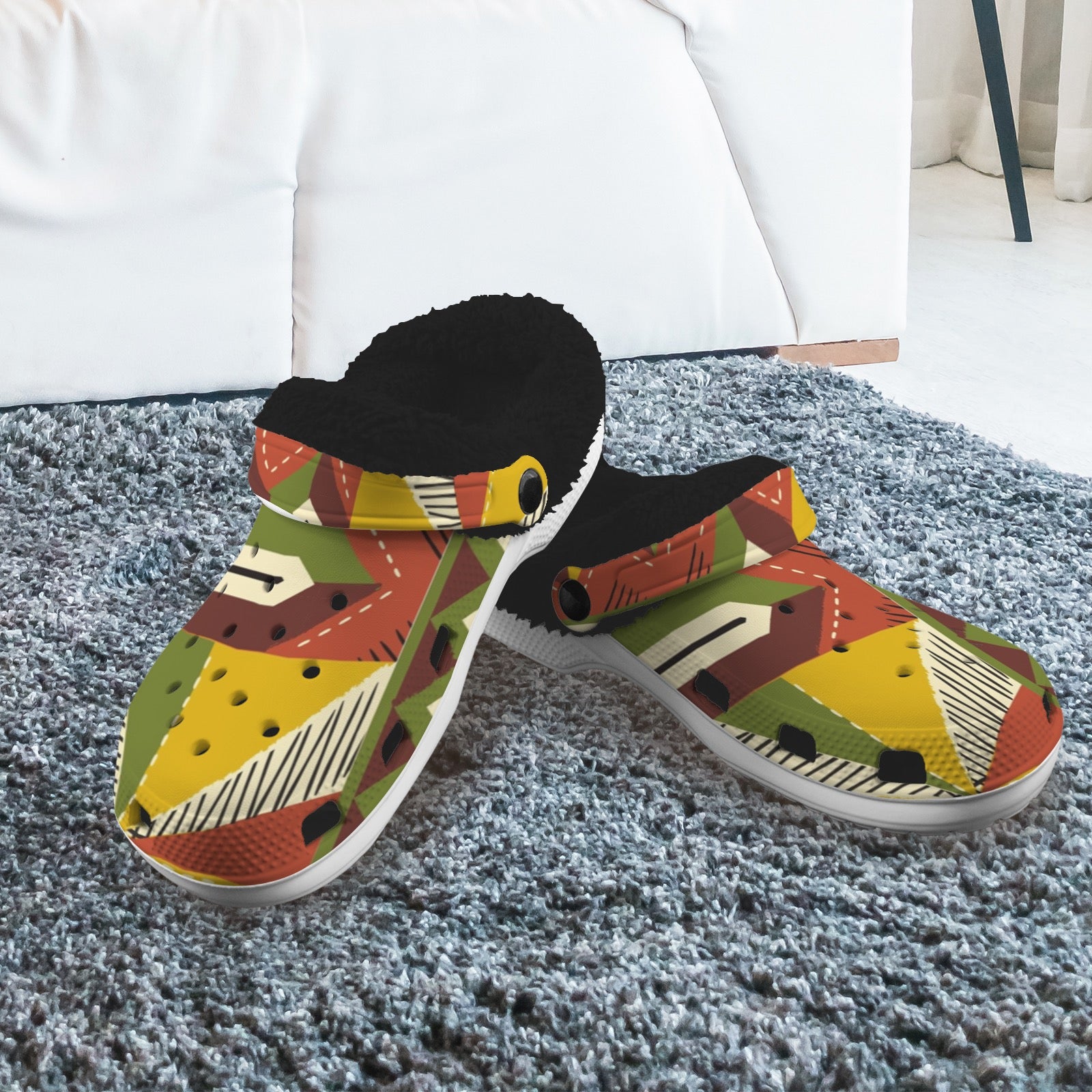Custom Print Fleece Lined Adults Clogs