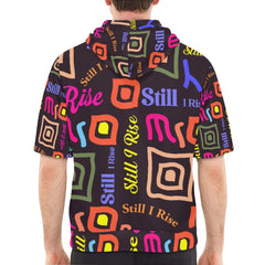 Men's Short Sleeve Fleece Hoodie (H54)