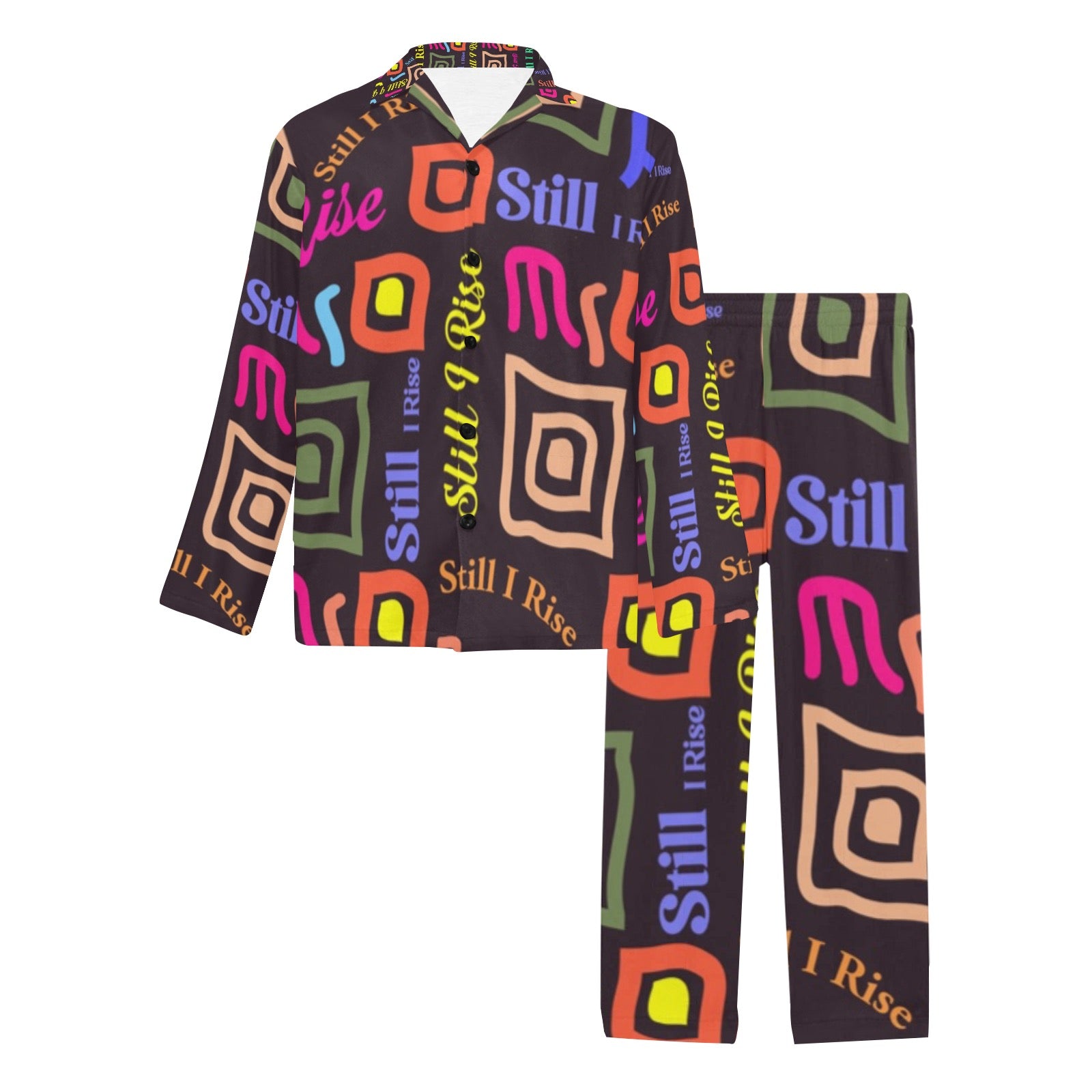 Men's V-Neck Long Pajama Set