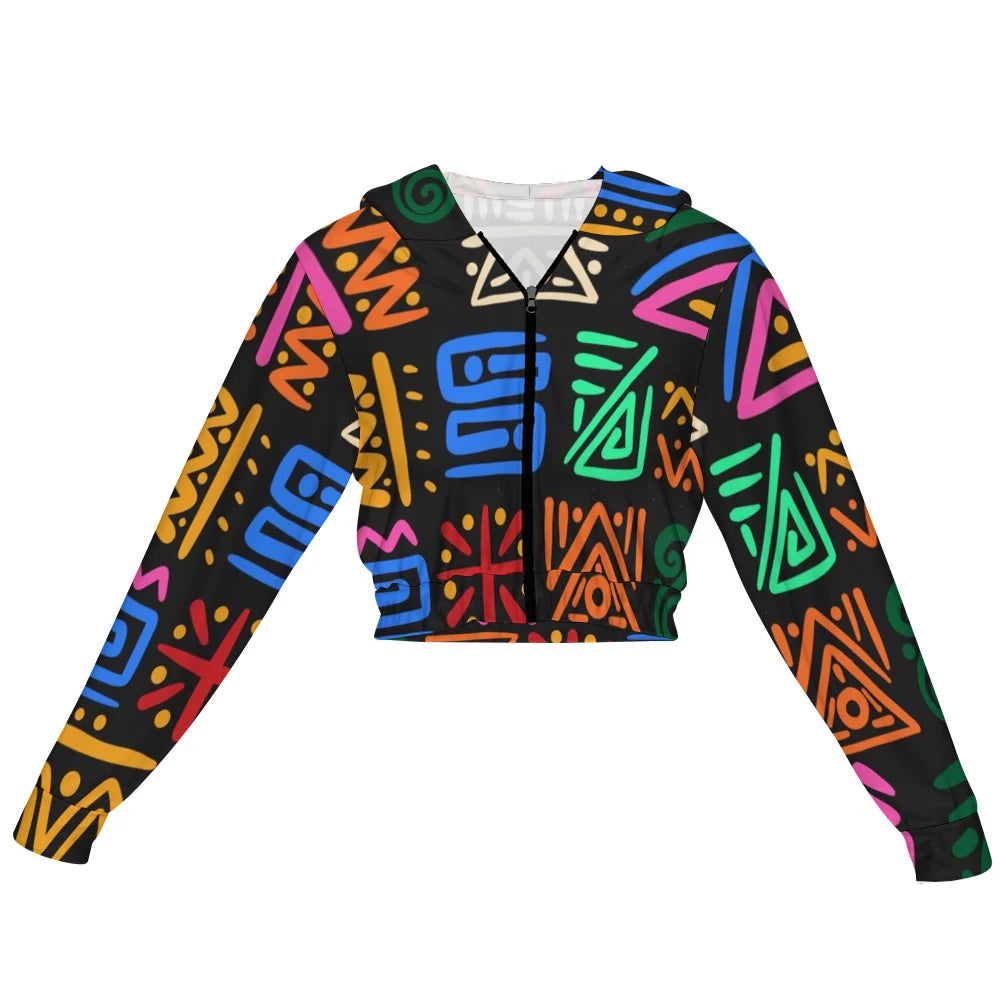 Women's Chiffon Cropped Jacket zipper coat HPM