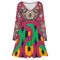 Oversized V-neck dress