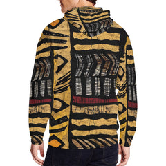 Explore the Men's Print Full Zip Hoodie, a polyester-spandex blend with cool pockets and drawstring hood. Ideal for all occasions in multiple sizes.