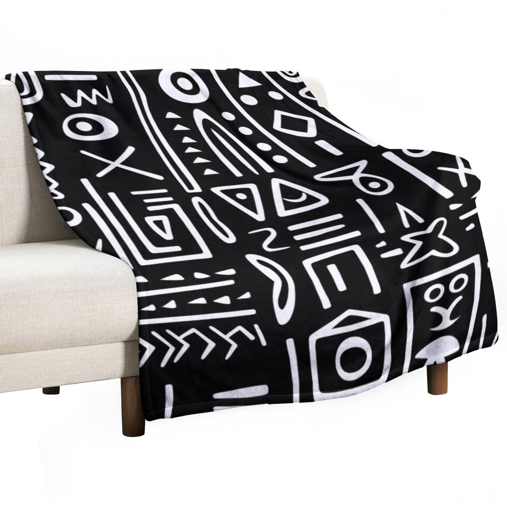 froCentrc Pattern  Black culture Black History Harlem Renaissance)Ultra-Soft Flannel Blanket Multiple Sizes  ( Harlem Print Magic)