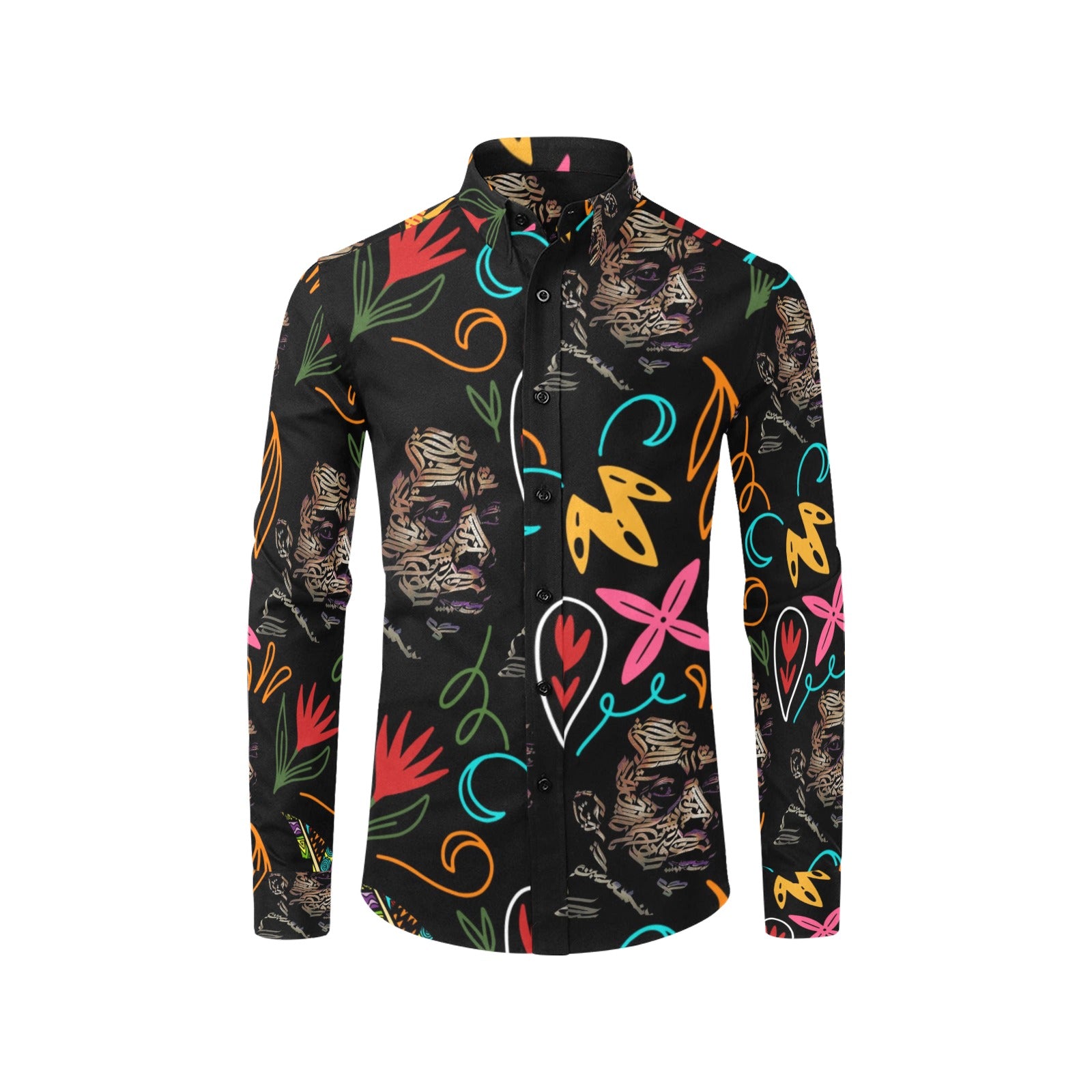 Men's All Over Print Long Sleeve Shirt(Without Pocket)(T61)