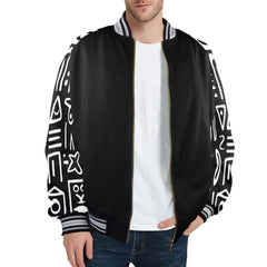 New Men's Striped Trim Bomber Jacket