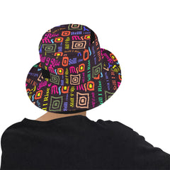 AfroCentrc Pattern  Black culture Black History Harlem Renaissance Unisex Summer Bucket Hat (Harlem Print Magic)