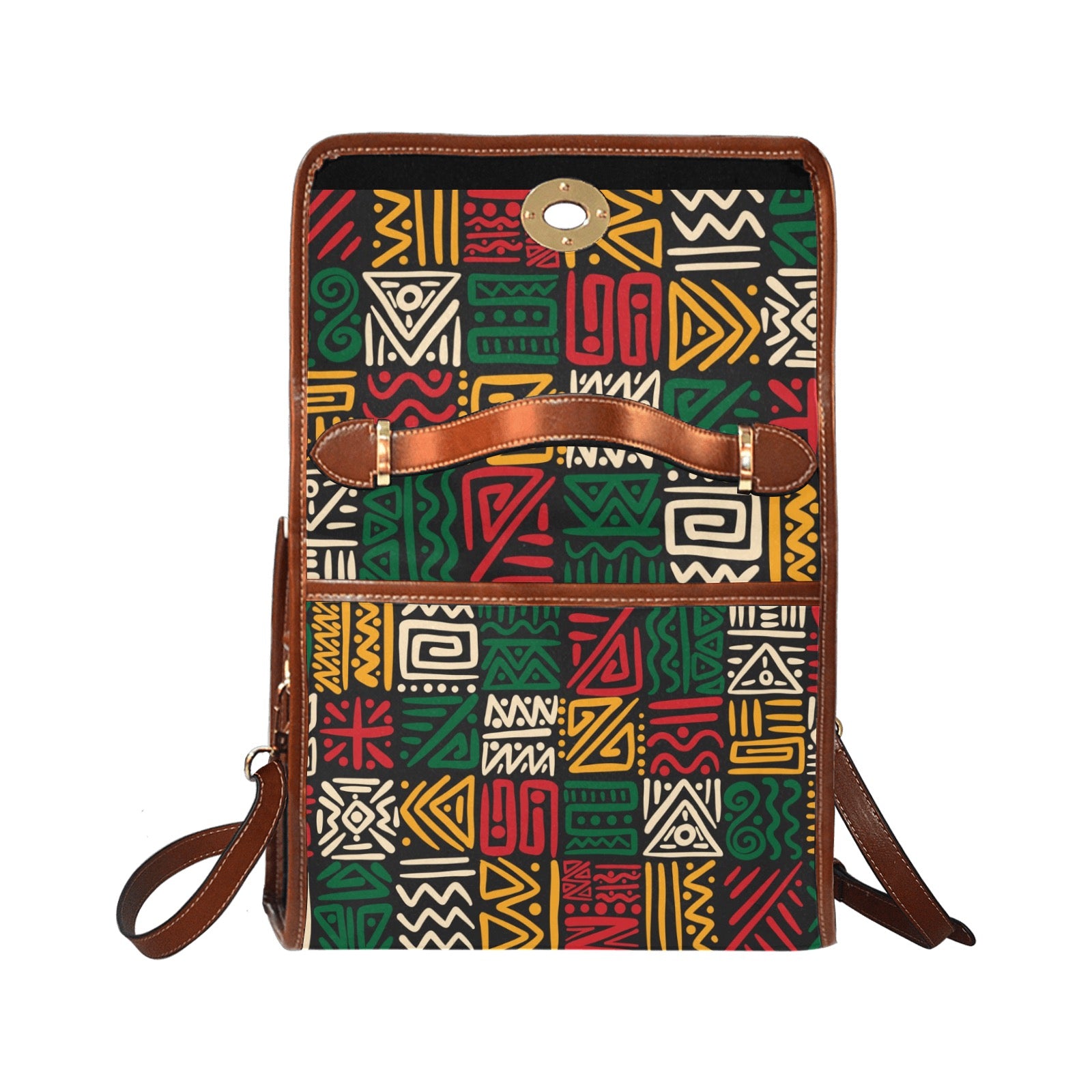 Waterproof Canvas Bag-Brown (All Over Print) (1641)