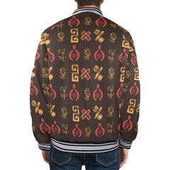 New Men's Striped Trim Bomber Jacket