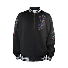 New Men's Striped Trim Bomber Jacket