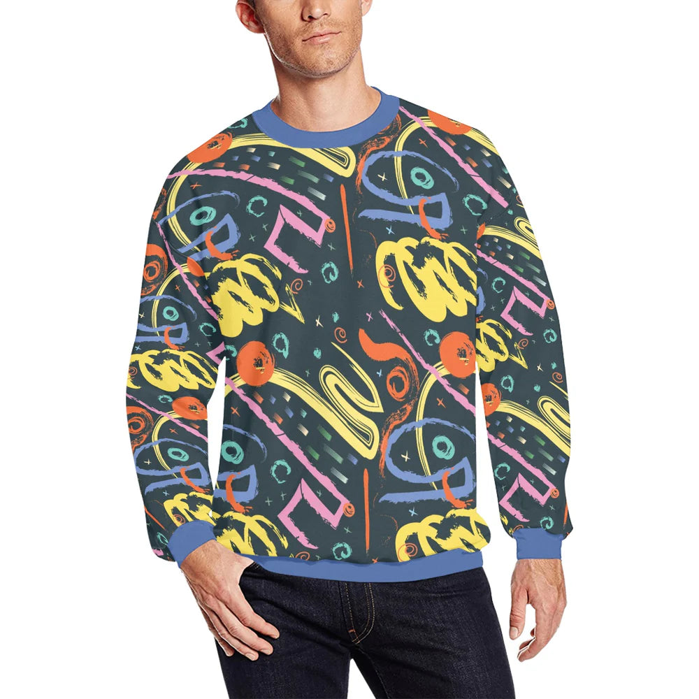 Men’s Afrocentric Harlem Renaissance All-Over Print Sweatshirt