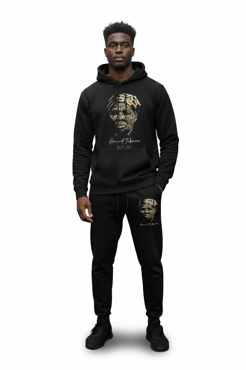 Black Iconic Calligraphy Hoodie Set