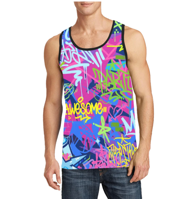 Men's All Over Print Tank Top (Model T57)
