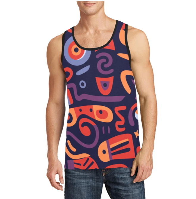 Men's All Over Print Tank Top (Model T57)