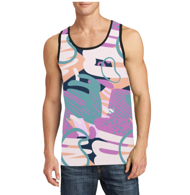 Men's All Over Print Tank Top (Model T57)