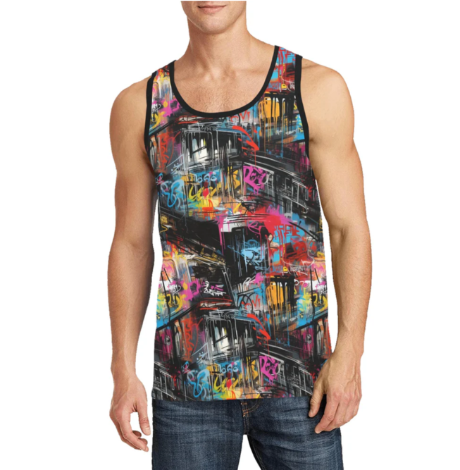 Men's All Over Print Tank Top (Model T57)