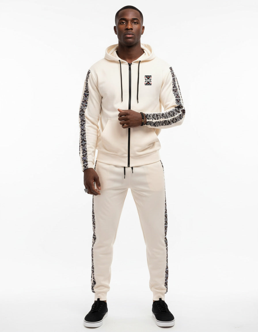 Men's All Over Print Full Zip Hoodie Set