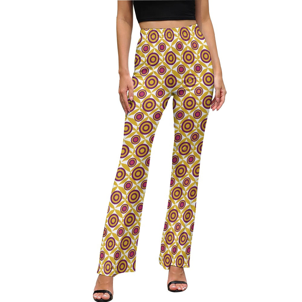 Women's AfroCentrc Pattern Harlem Renaissance LP Flared Pants