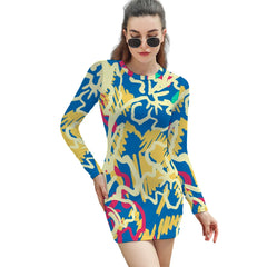 Women's Elegant Long Sleeve Skinny Dress