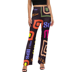 AfroCentrc Pattern  Black culture Black History Harlem Renaissance LP Flared Pants ( Harlem Print Magic)