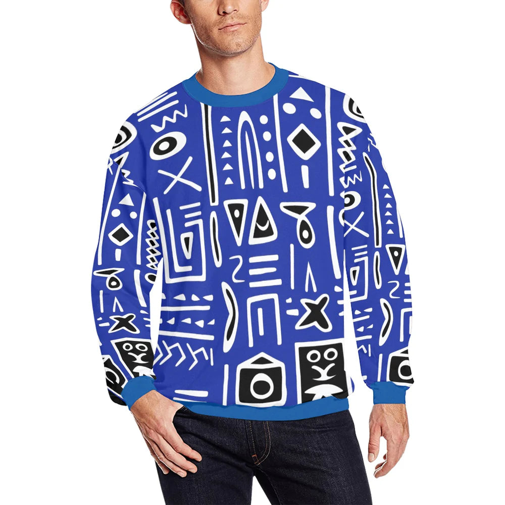 Afrocentric Pattern  Black culture Black History Harlem Renaissance Men's All Over Print Sweatshirt