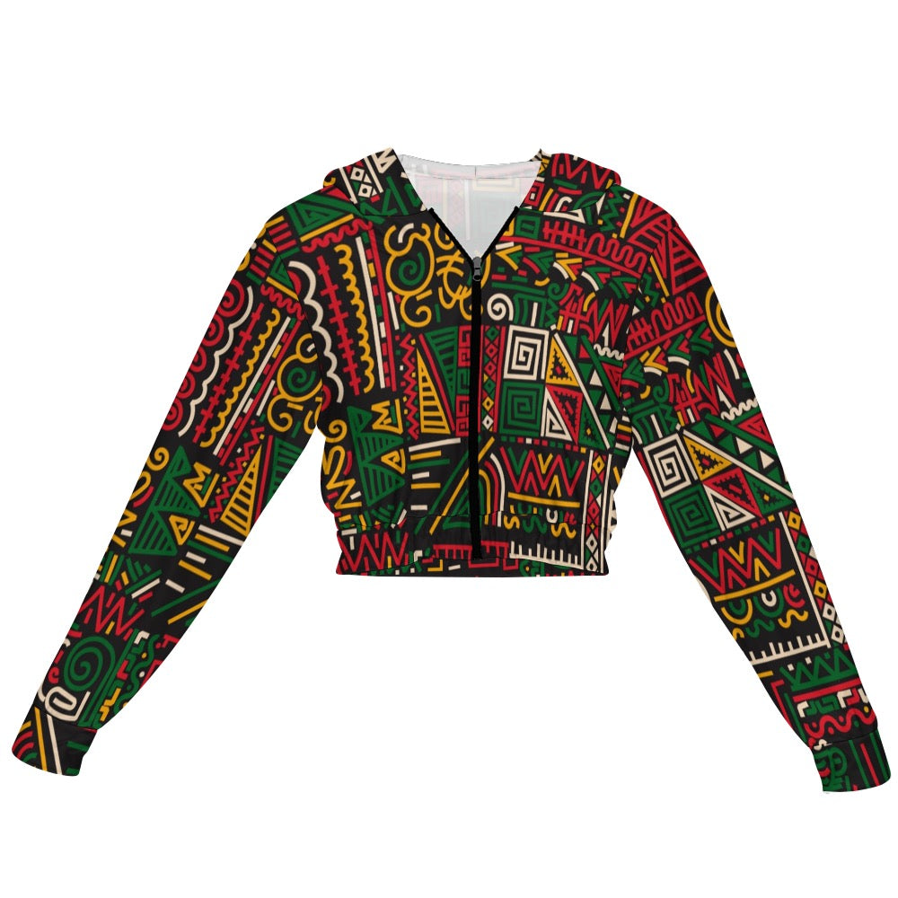Women's Chiffon Cropped Jacket zipper coat