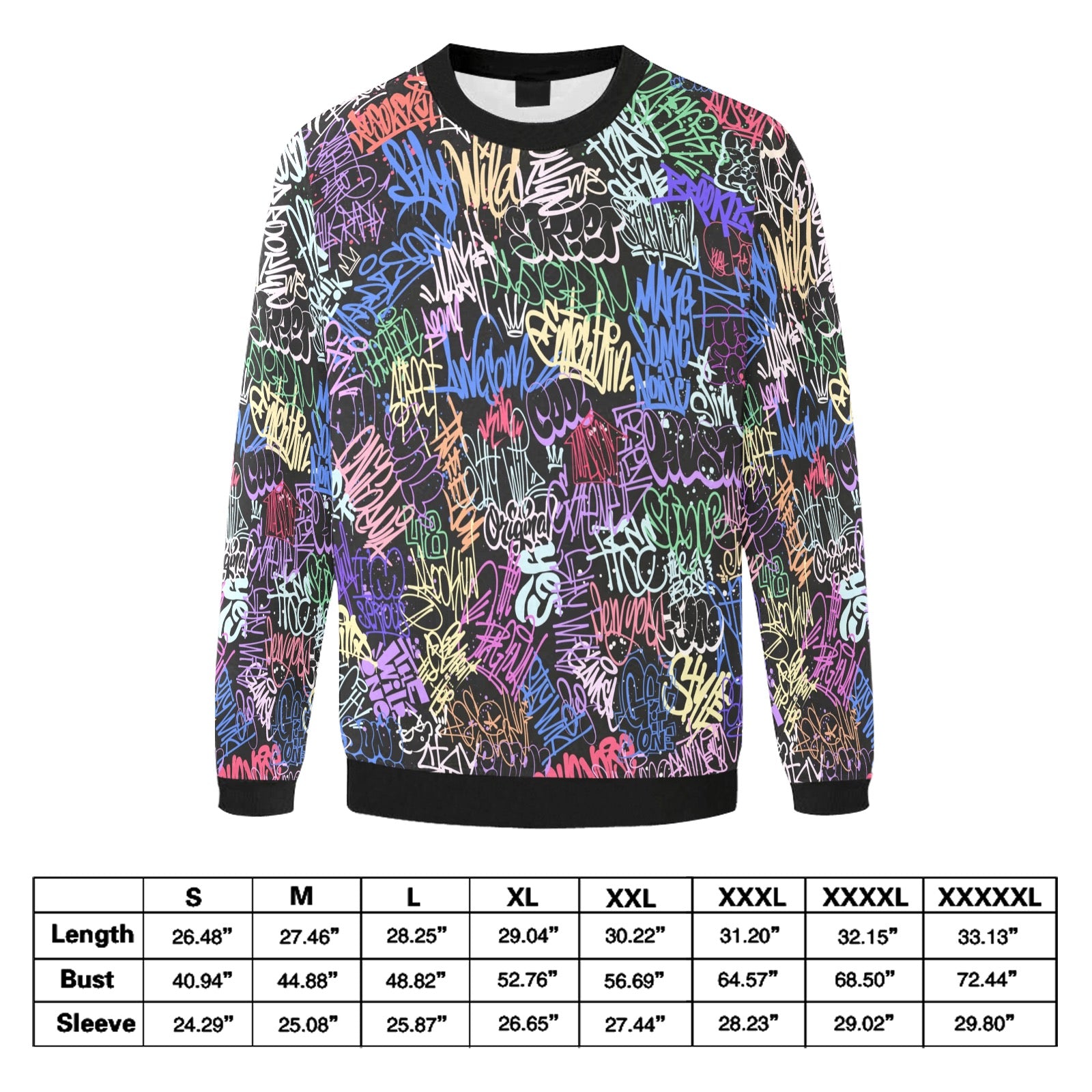 Men's All Over Print Fuzzy Sweatshirt (Model H18)