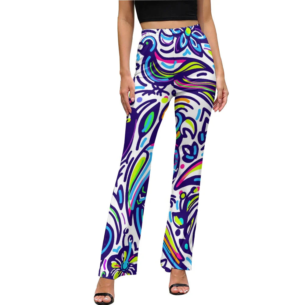 Women's AfroCentrc Pattern Harlem Renaissance LP Flared Pants