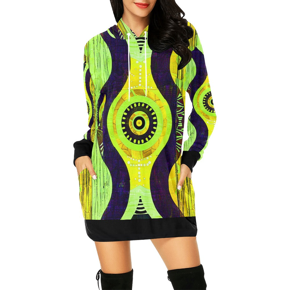 Women's All Over Print Hoodie Mini Dress (H27)