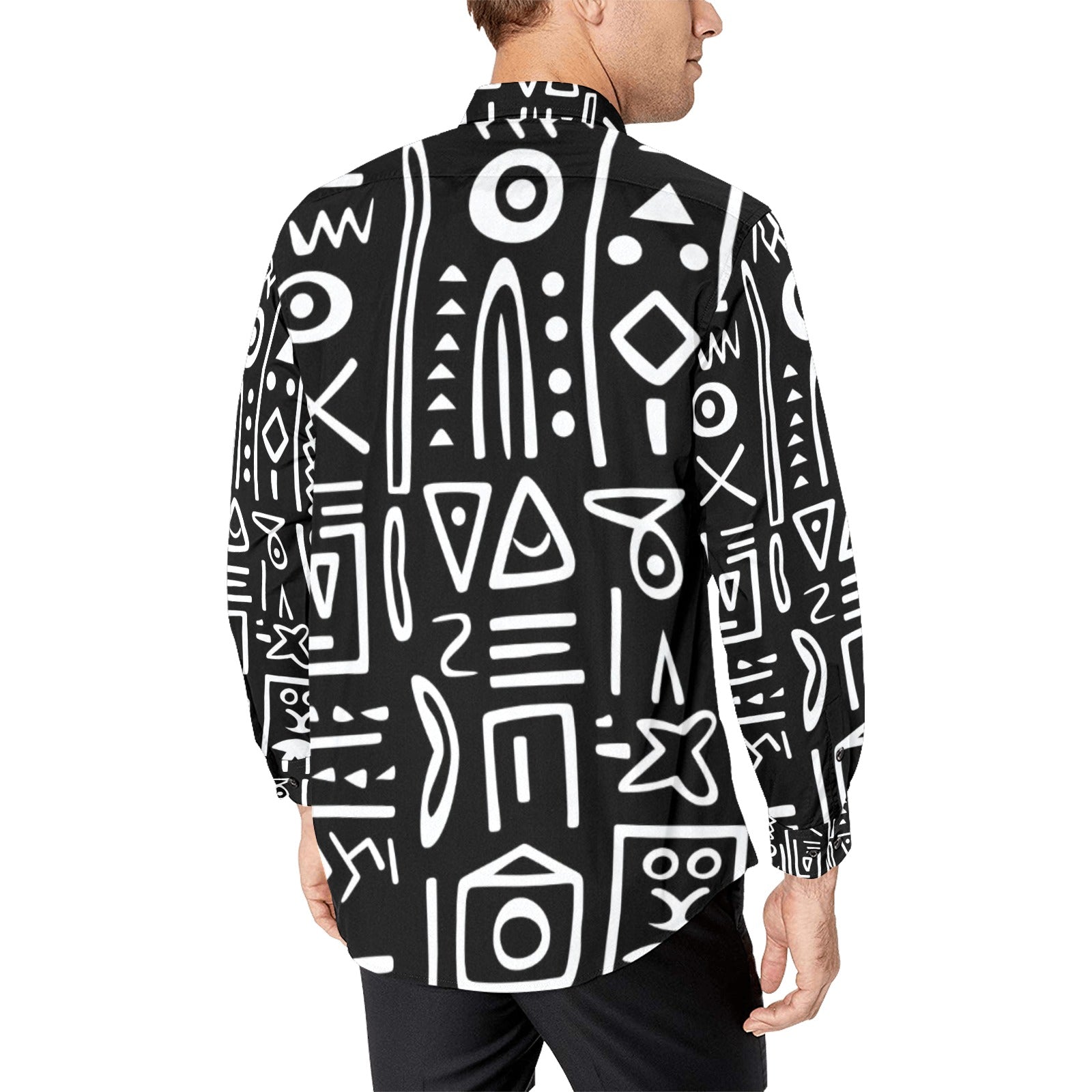 Men's All Over Print Long Sleeve Shirt(Without Pocket)(T61)