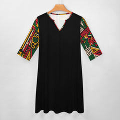 7-point sleeve dress