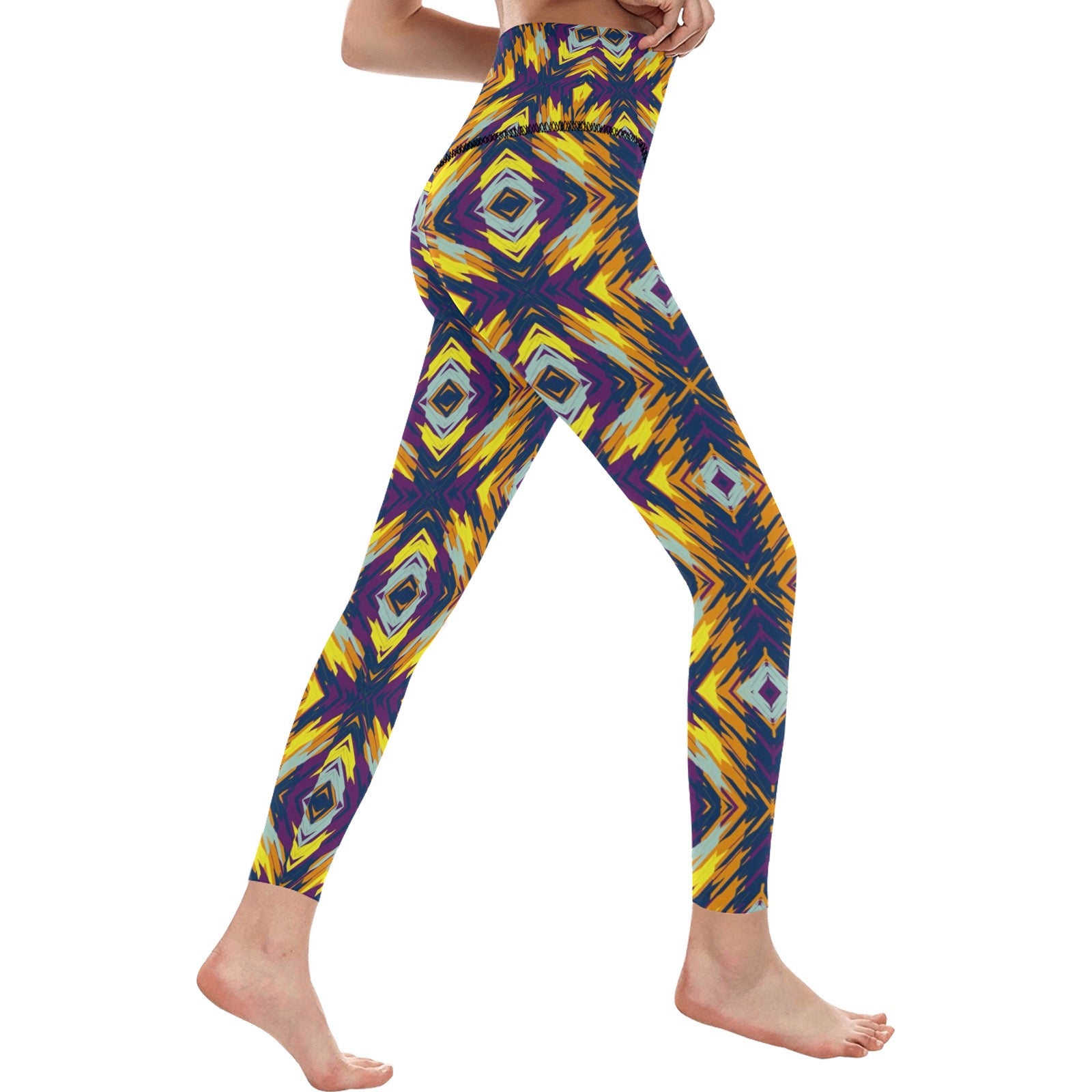 Women's High-Waisted Leggings (Model L36)