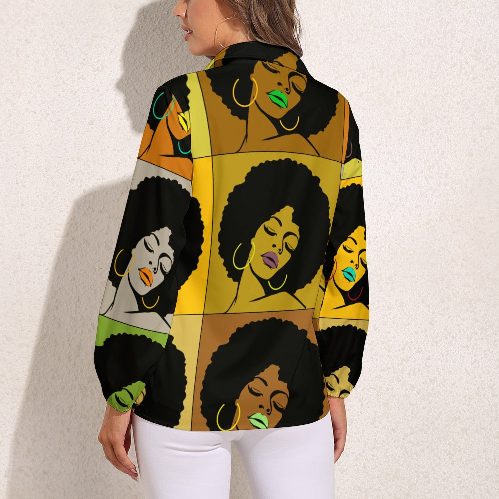 Vintage Casual Long Sleeve Shirt Top