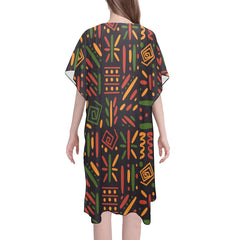 Mid-Length Side Slits Chiffon Cover Up (H50)