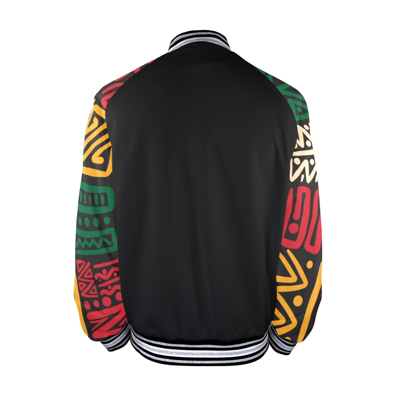 Discover the Men's Striped Bomber Jacket with polyester-spandex blend, zipper front, and elastic fit for everyday wear in versatile seasons.