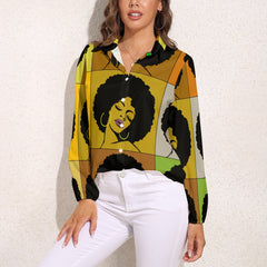Vintage Casual Long Sleeve Shirt Top