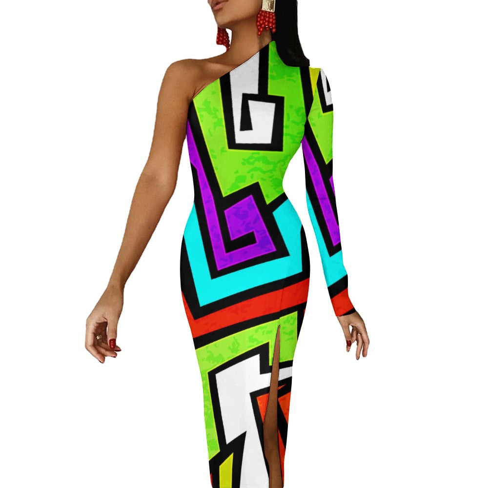 Women's Half Sleeve Slit Dress