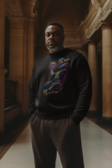 Black Brother: Basket Ball Design, Men's Crewneck Sweatshirt - Black Culture, African History