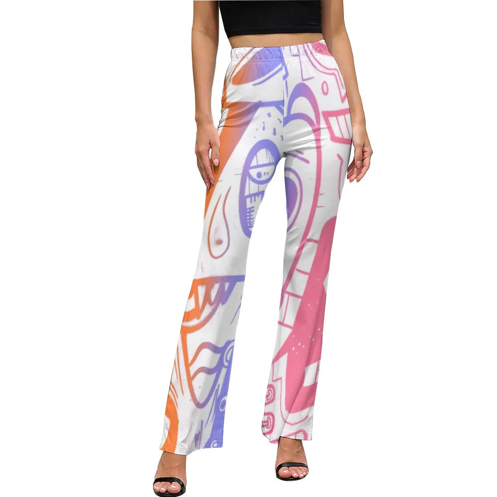 Women's AfroCentrc Pattern Harlem Renaissance LP Flared Pants