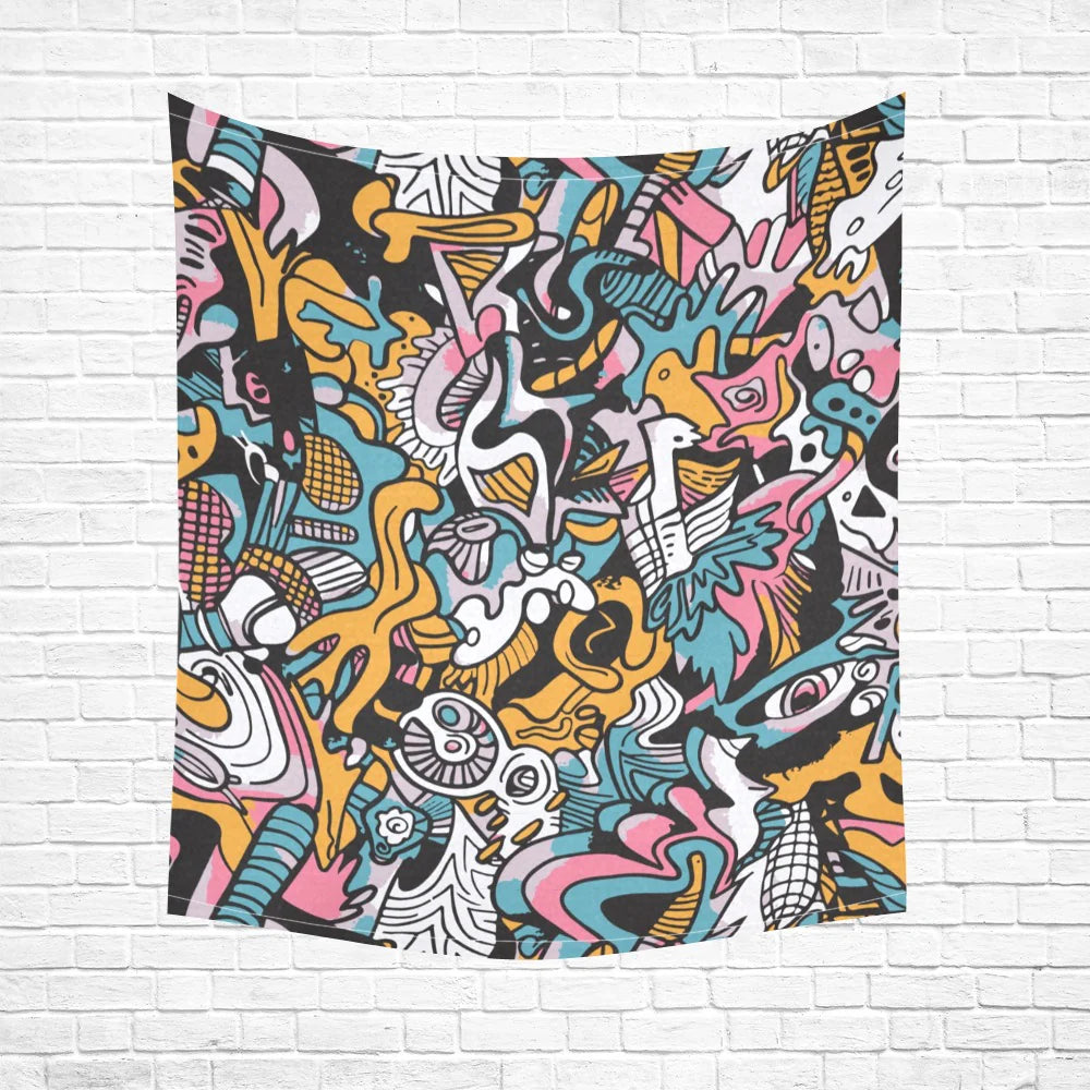 White Wall Tapestry - 51"x 60"