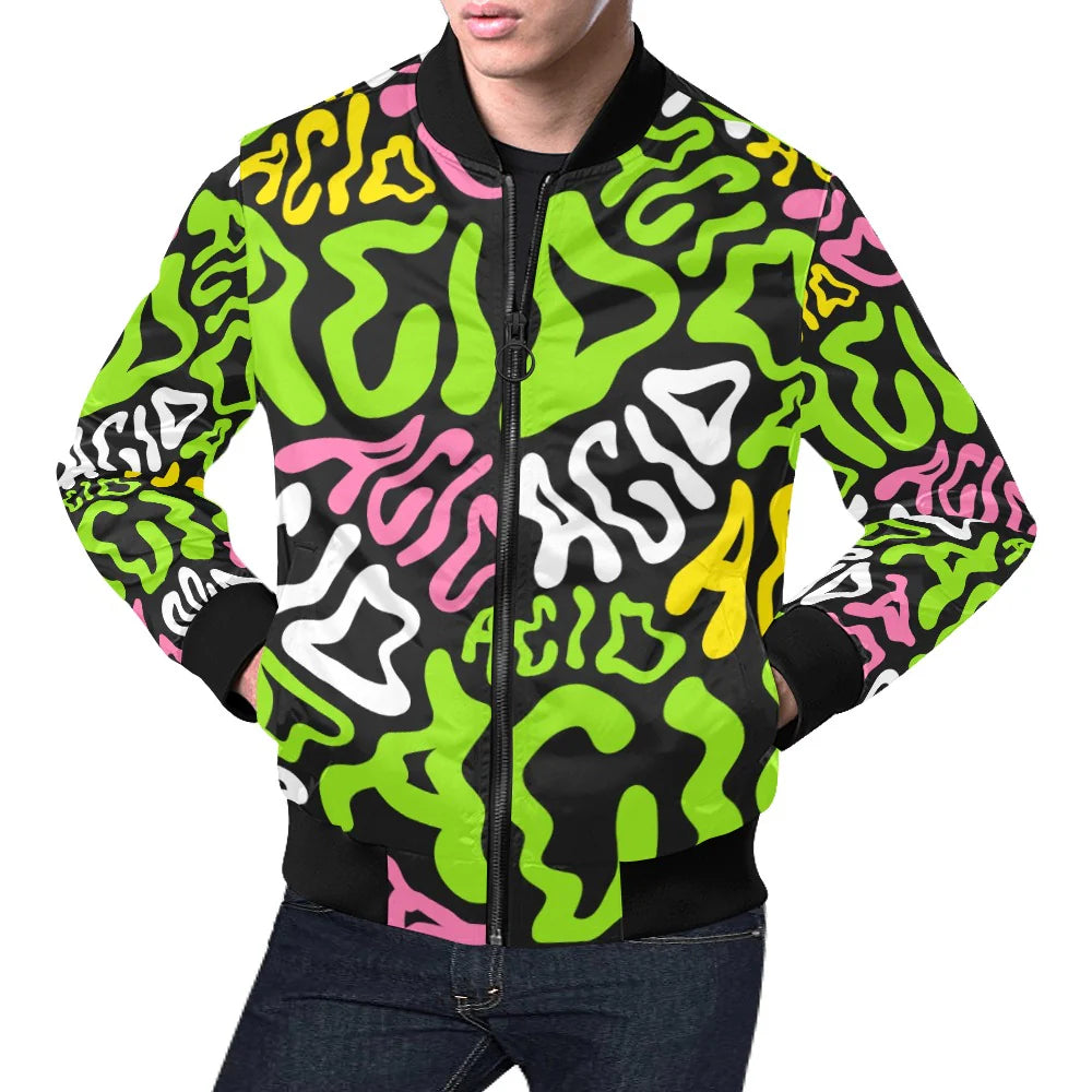 Men's All Over Print Bomber Jacket (Model H19)