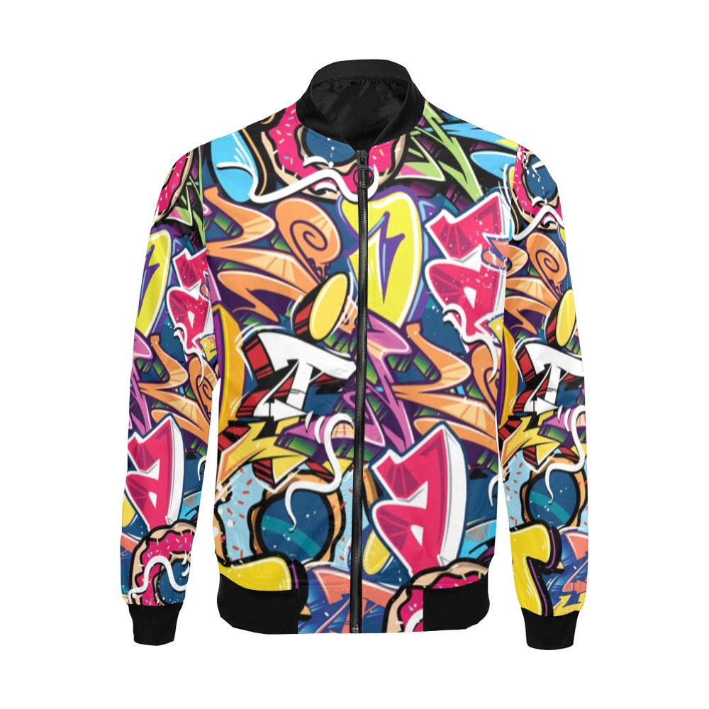 Blouson aviateur imprimé intégral pour homme (Modèle H19) 