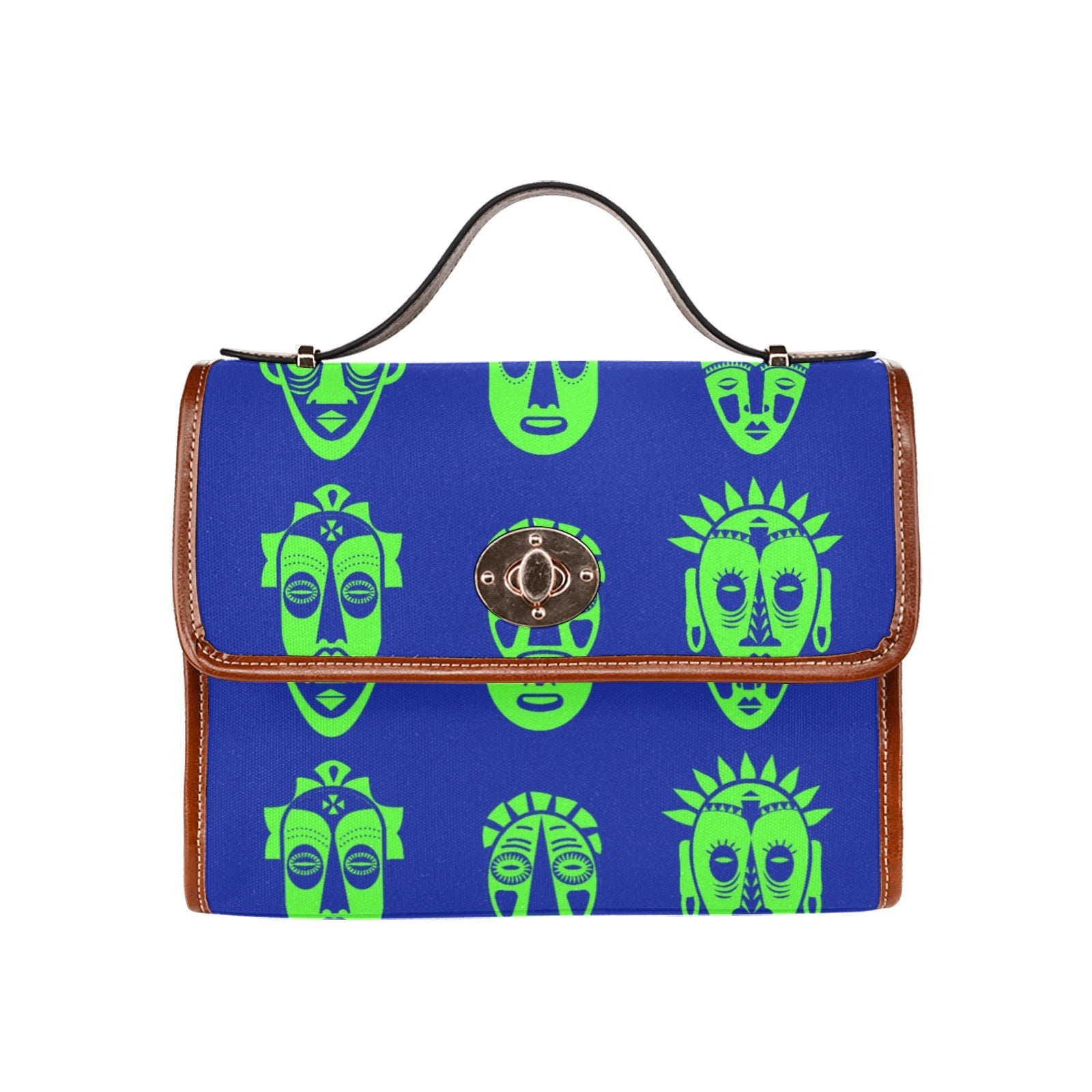 Waterproof Canvas Bag-Brown (All Over Print) (1641)