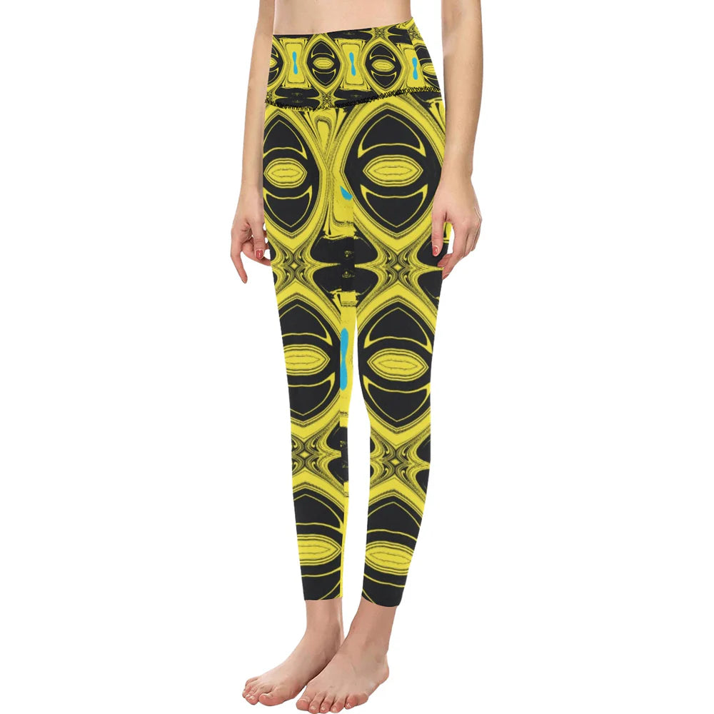 Women's High-Waisted Leggings (Model L36)