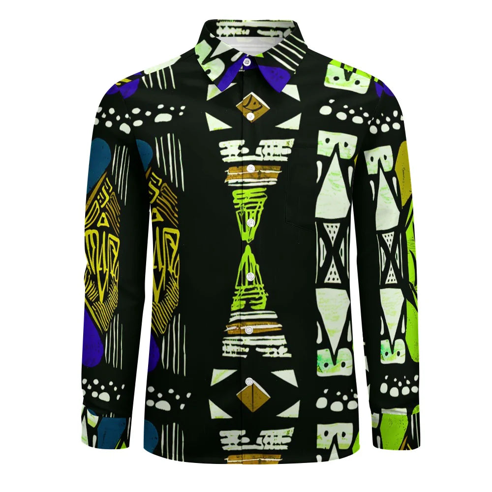 Peach Velvet Casual One Pocket Long Sleeve Shirt HPM