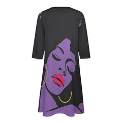 7-point sleeve dress