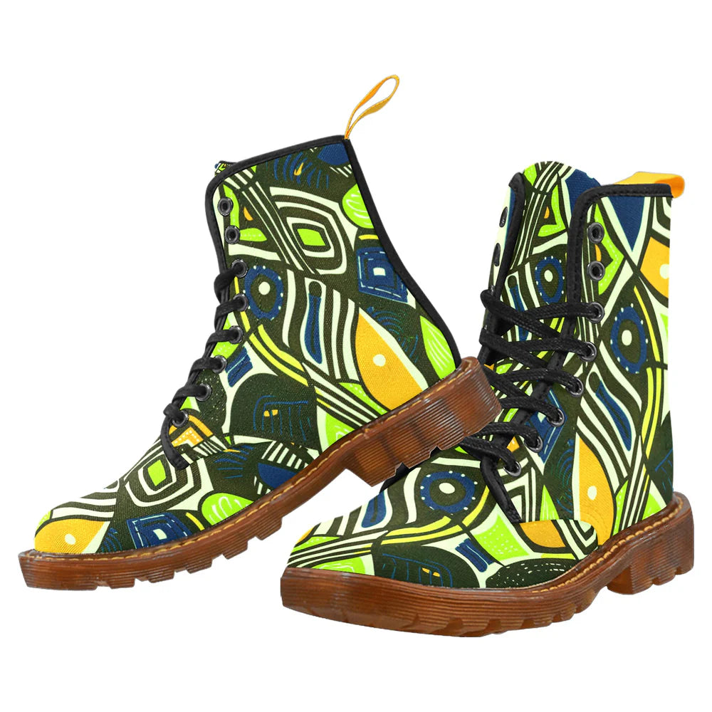 Men's Lace Up Canvas Boots (Model 1203H)