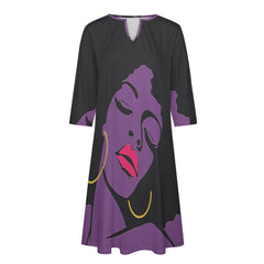 7-point sleeve dress
