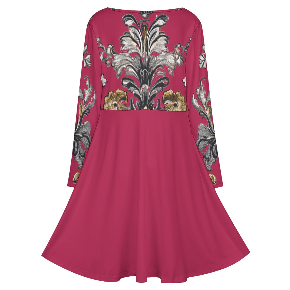 Oversized V-neck dress