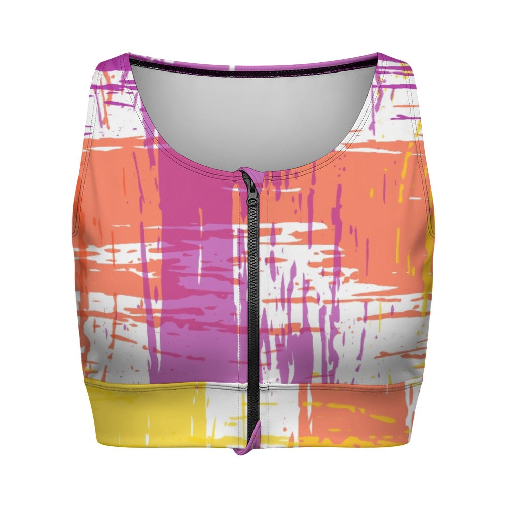 Yoga Zipper Vest New Tie-Dye
